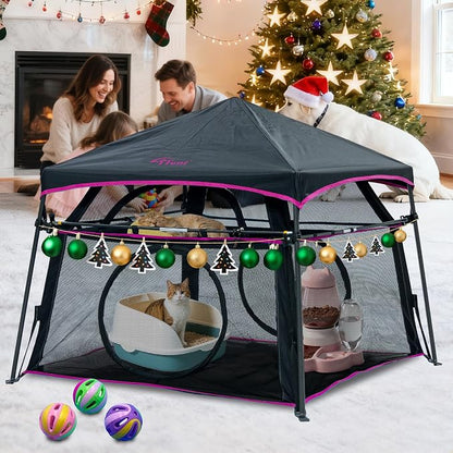 Extra Large Catio Outdoor Cat Enclosure 2-Tier Cat Tent by ITENT
