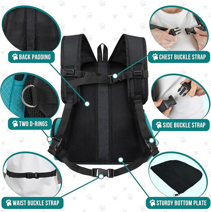 PetAmi Front Carrier Backpack, Ventilated Adjustable Pet Chest Carrier - Image 5