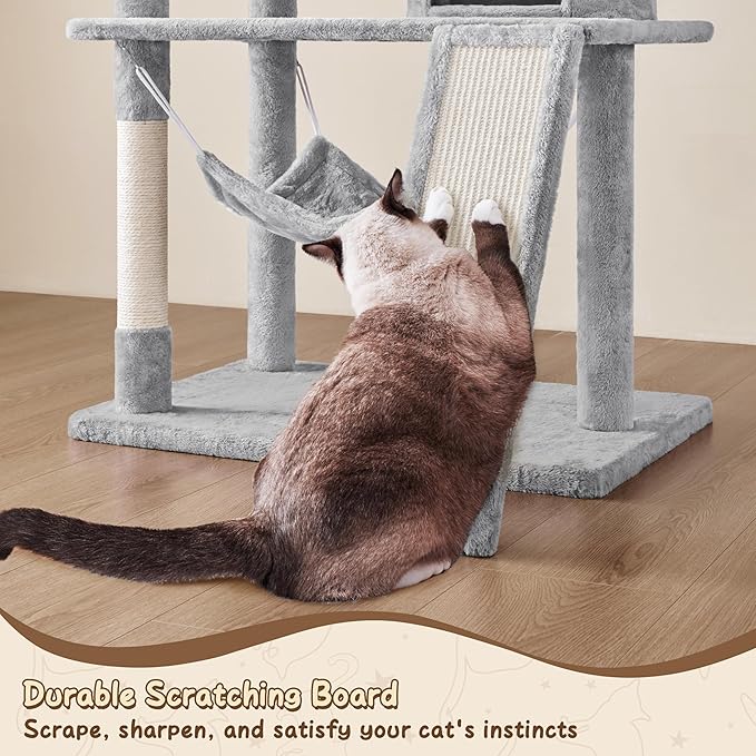 Yaheetech 63.5in Multi-Level Cat Tree Tower Condo - Image 9