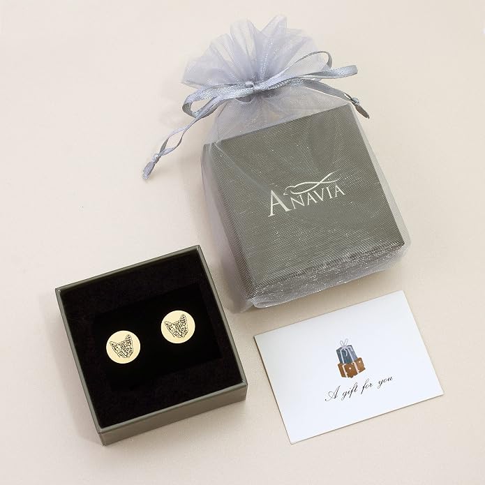 Anavia Pet Portrait & Handwriting Cufflinks Tie Clip Gift Box Set, Personalized - Image 7