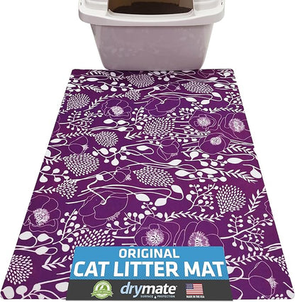 Drymate Cat Litter Box Mat, Litter Trapping Mat, Waterproof, Urine-Proof by Drymate