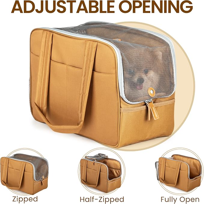 Dog Purse Carrier for Small Dogs – Cotton Padded Interior, Breathable Mesh & - Image 5