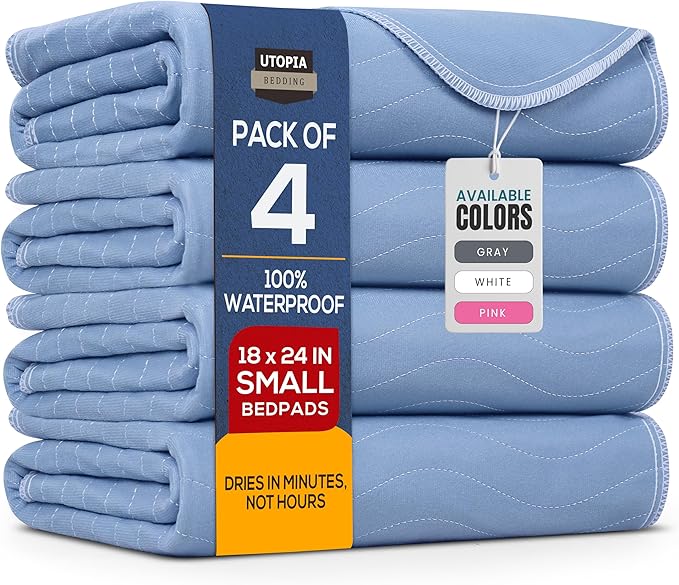 Utopia Bedding Washable Underpads 18" x 24", Waterproof Reusable Heavy by UTOPIABEDDING