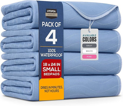 Utopia Bedding Washable Underpads 18" x 24", Waterproof Reusable Heavy by UTOPIABEDDING