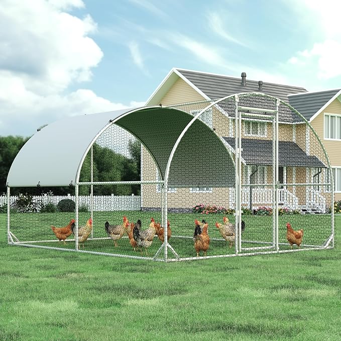Large Metal Chicken Coop, Walk-in Chicken Run by 4ever2buy