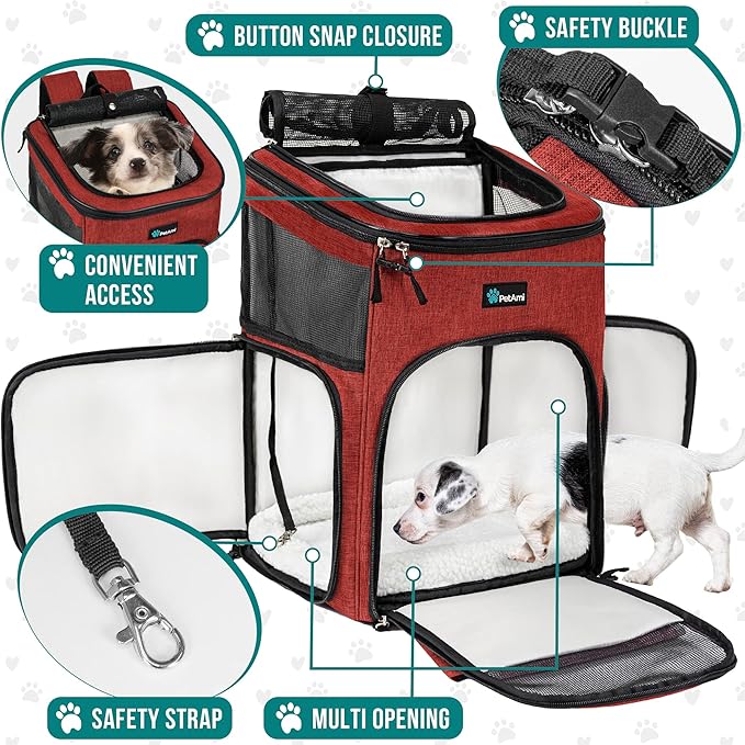 PetAmi Dog Backpack Carrier, Airline Approved Cat Backpacks - Image 3