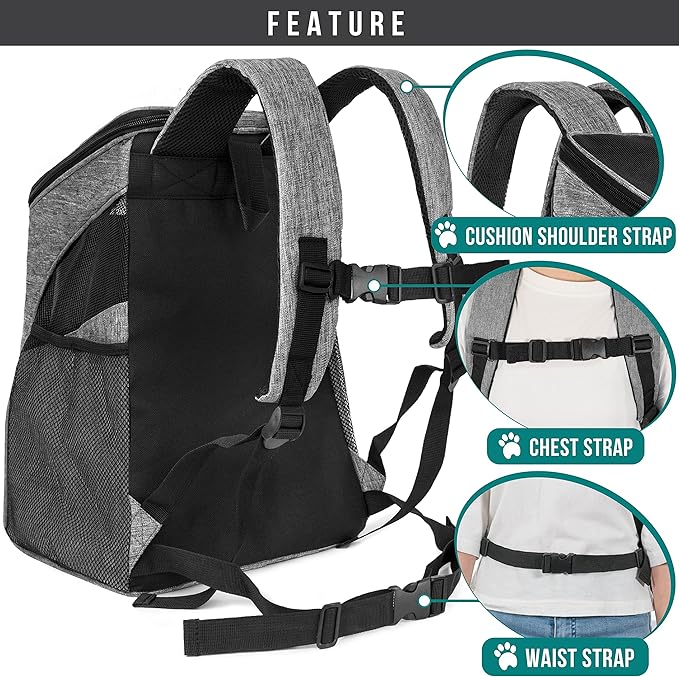 PetAmi Small Dogs and Cat Backpack Carrier, Airline Approved Pet Backpack - Image 5