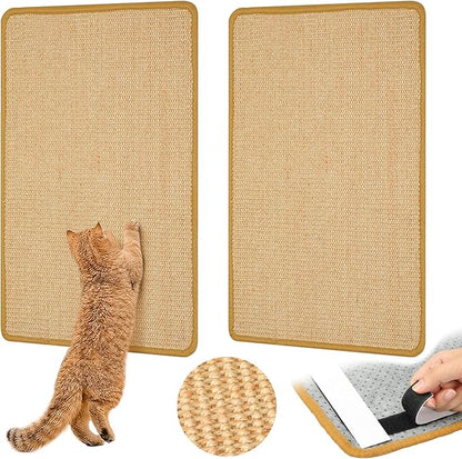 Carpet Cat Scratching Mat Sisal, 2 Packs Sisal Fabric Large 23.6" x 15.7" by GraciadecoStorage
