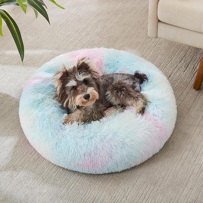 WESTERN HOME WH Calming Dog & Cat Bed, Anti-Anxiety Donut Cuddler Warming Cozy - Image 2