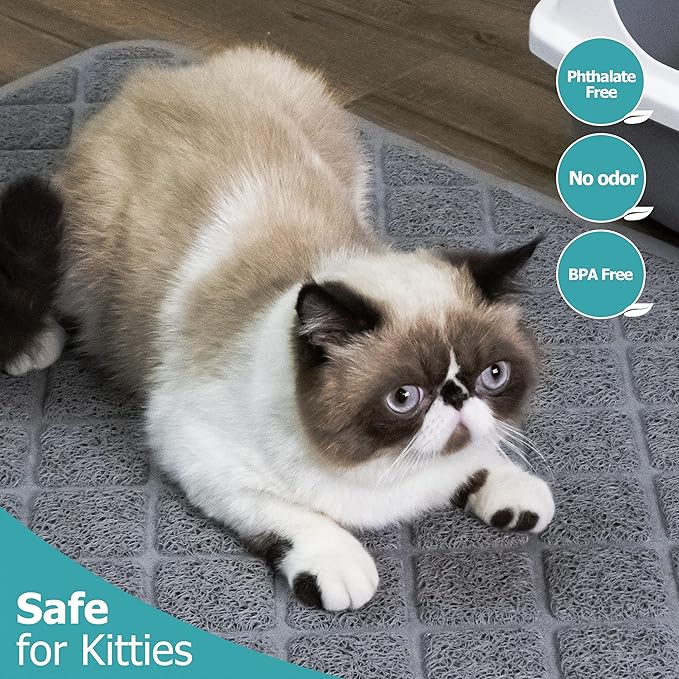 Cat Litter Mat Litter Trapping Mat, Less Waste Cat Litter Box Mat, Soft on - Image 7