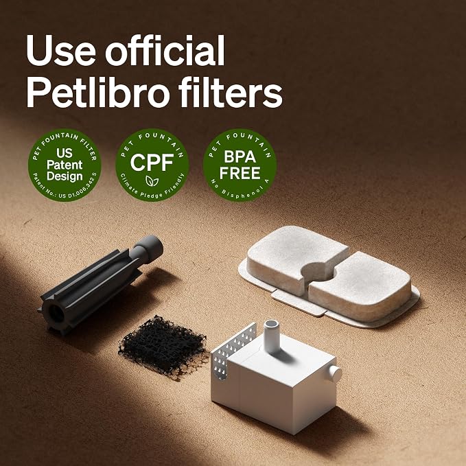 PETLIBRO Cat Water Fountain Filter Replacement, 8 Pack Dockstream Replacement - Image 4