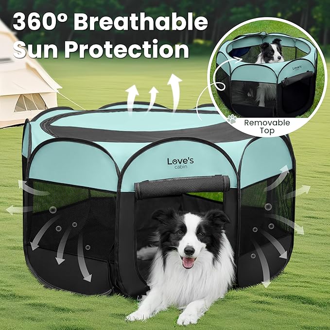 Love's cabin Pet Puppy Dog Playpen, Large Dog Tent Crates Cage Indoor/Outdoor - Image 9