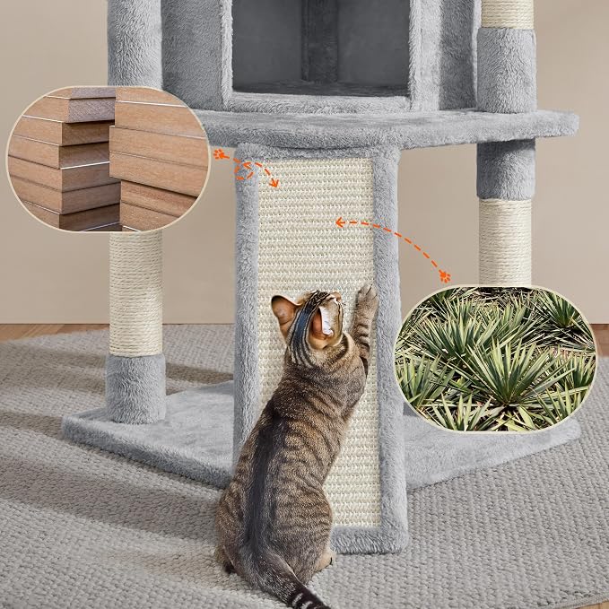 Yaheetech Cat Tree, 42in Cat Tower - Image 9