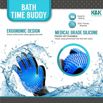 KENNELS & KATS Pet Grooming Gloves | Deshedding Glove - Image 4