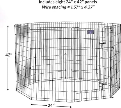 MidWest Homes for Pets Folding Metal Dog Exercise Pen, Indoor/Outdoor Playpen - Image 6