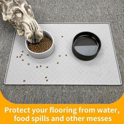 Ptlom Dog Food Mat Anti-Slip Pet Bowl Mats - Image 5