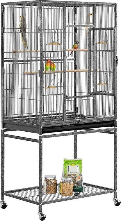 Yaheetech 54-inch Wrought Iron Standing Large Parrot Parakeet Flight Bird Cage by Yaheetech