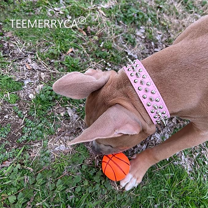 TEEMERRYCA Adjustable Leather Spiked Studded Dog Collars - Image 6