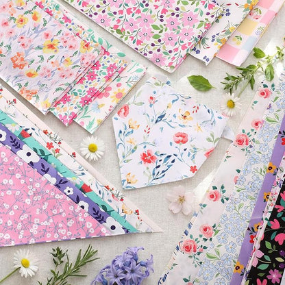 Reginary 120 Packs Spring Dog Bandanas Bulk Flower Dog Scarf Adjustable Holiday - Image 5