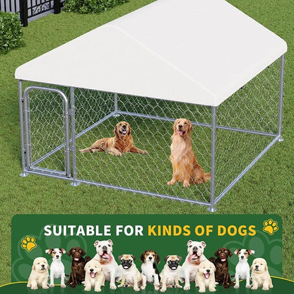 LotFun Large Outdoor Dog Kennel, 6.6 x 6.6 FT Heavy Duty Dog Enclosure - Image 5