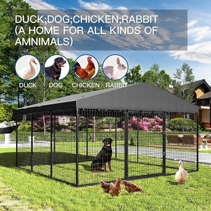 Gotland Dog Kennel Outdoor 10 x10 x6 FT, Dog Cage Outdoor - Image 6