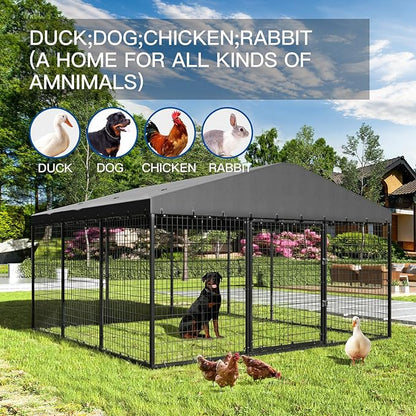 Gotland Dog Kennel Outdoor 10 x10 x6 FT, Dog Cage Outdoor - Image 6