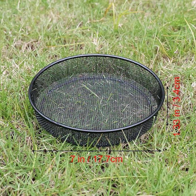 Plastic Round Bird Feeder Bowl and Metal Round Bird Feeder Tray, Wild Birds - Image 2