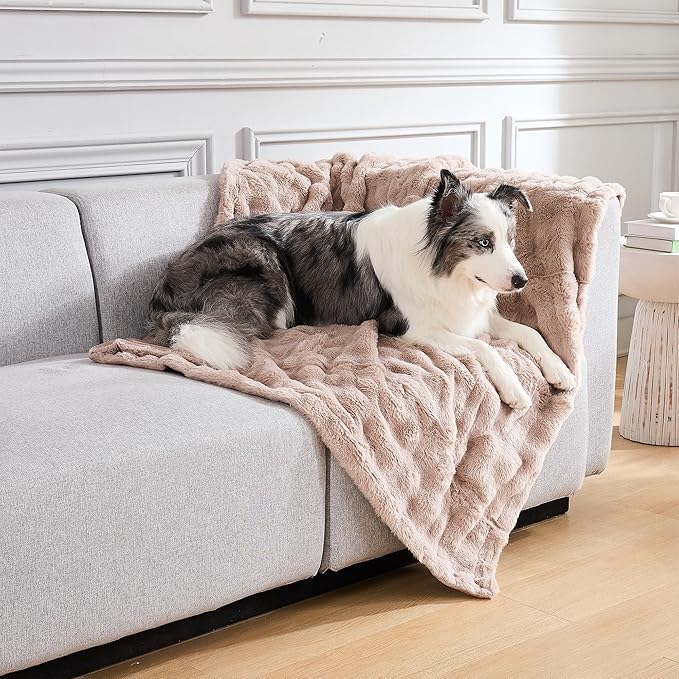 Modern Threads Water-Resistant Faux Rabbit Fur Pet Blanket - Image 4