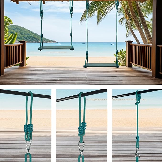 Wooden Swing Seat, Nostalgic Outdoor Wood Swing - Image 4