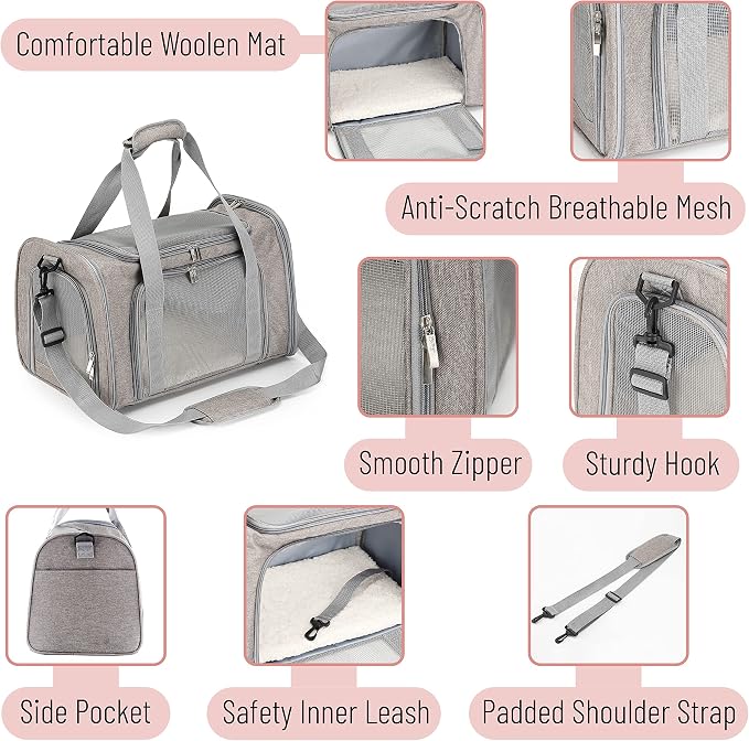 Mr. Pen- Pet Carrier, Cat Carrier, Dog Carrier, Cat Bag Carrier, Cat Travel - Image 3