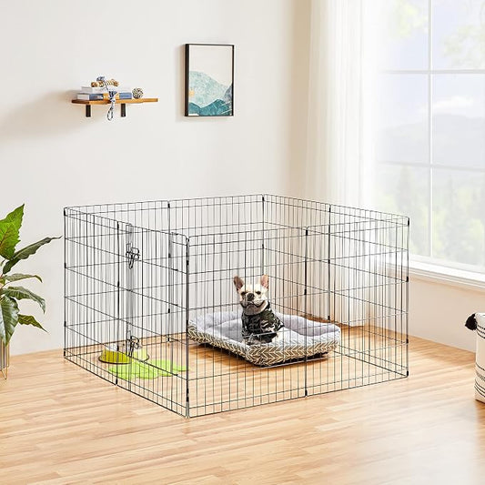 Yaheetech 30" High 8 Panel Foldable Metal Dog Exercise Pen Pet Playpen Dog - Image 2