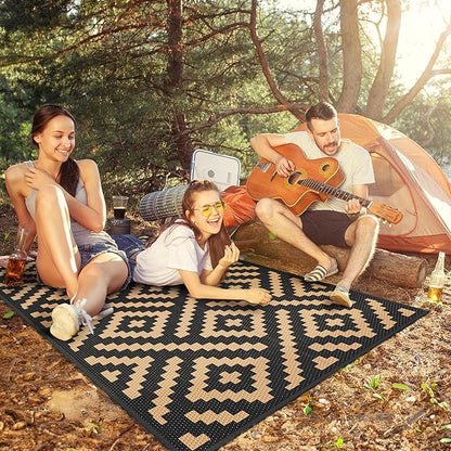 GENIMO Outdoor Rug 3'x5' Waterproof, Reversible Camping Mat, Plastic Straw Rugs - Image 2