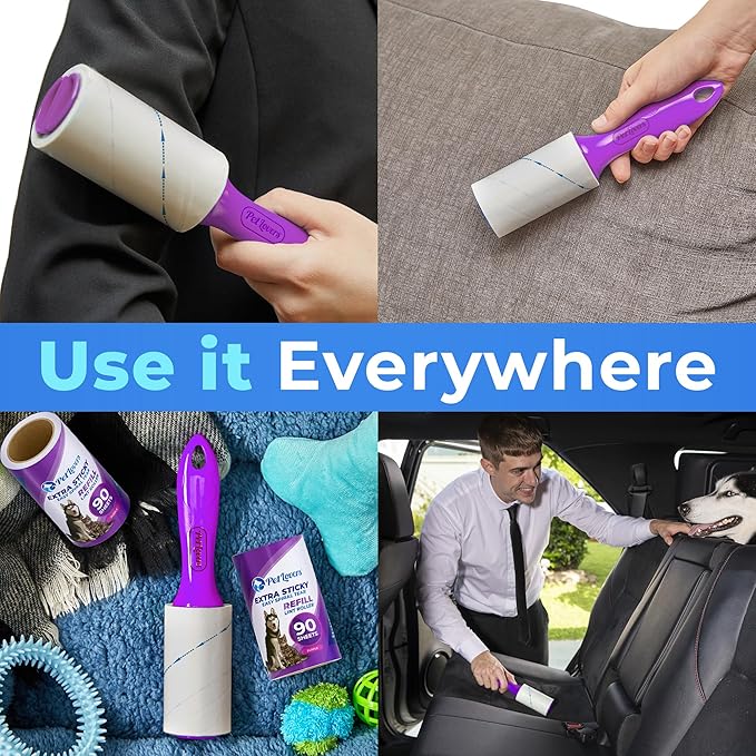 PetLovers Extra Sticky Lint Roller Mega Value Set 450 Sheets - Image 4