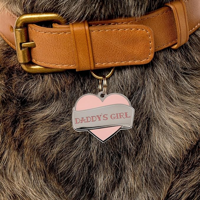 Two Tails Pet Company Personalized 'Daddy's Girl' Pet ID Tag & Collar Charm - Image 3