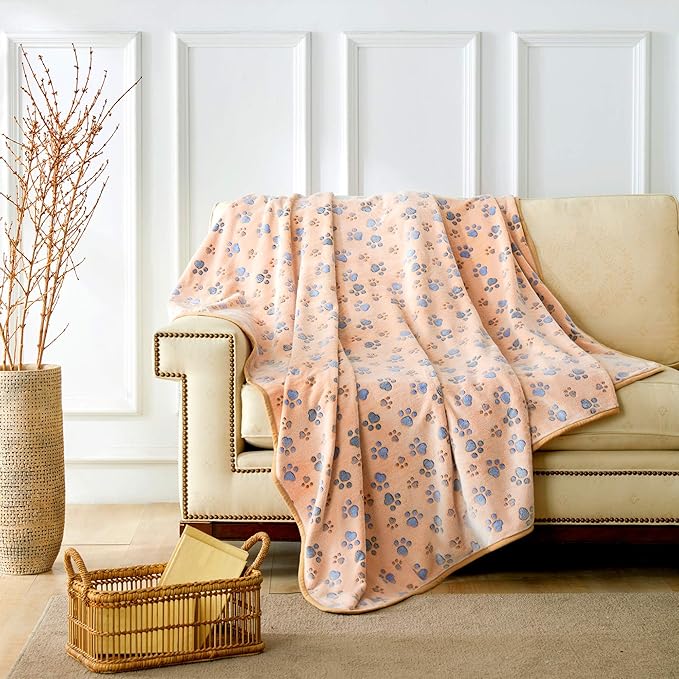 Allisandro Luxurious Dog Blanket, 350 GSM Super Fuzzy Microplush Fleece Pet - Image 6
