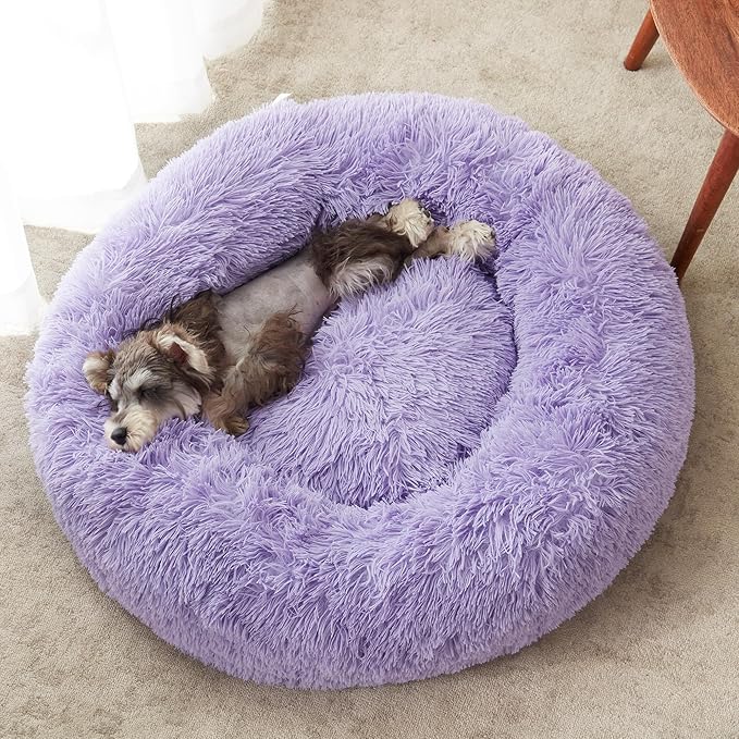 WESTERN HOME WH Calming Dog Bed & Cat Bed, Anti-Anxiety Donut Dog Cuddler Bed - Image 2