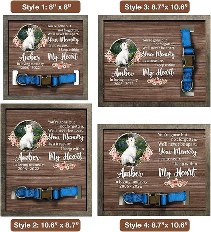 Personalized Pet Loss Gifts Dog Picture Collar Frame Pet Remembrance Memorial - Image 4