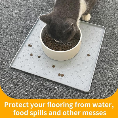 Ptlom Dog Food Mat Anti-Slip Bowl Mats - Image 6