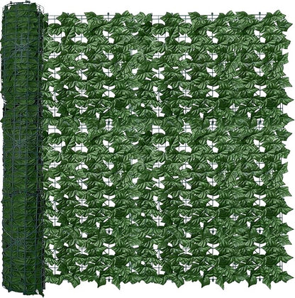 Artificial Fence Privacy Screen: 4FT x 20FT UV-Anti Faux Greenery Backdrop Ivy by ODTORYHOME
