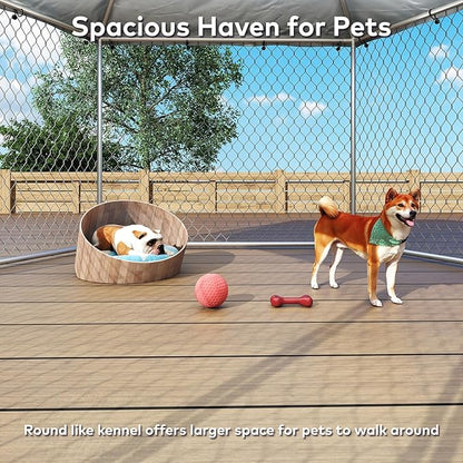 9.1x9.1 FT Outdoor Dog Kennel Heavy Duty Dog Enclosure - Image 7