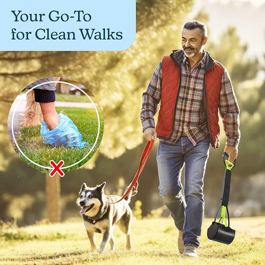 Pooper Scooper - Foldable Cat and Dog Poop Scoop - Enables One-Handed Use on - Image 2