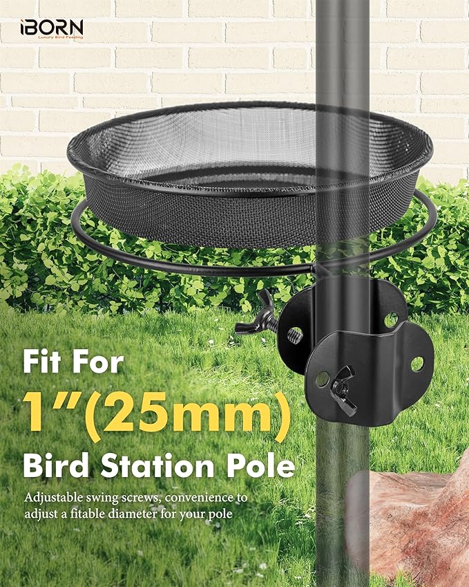 iBorn Bird Feeders Station Mesh Tray and Ring - Image 6