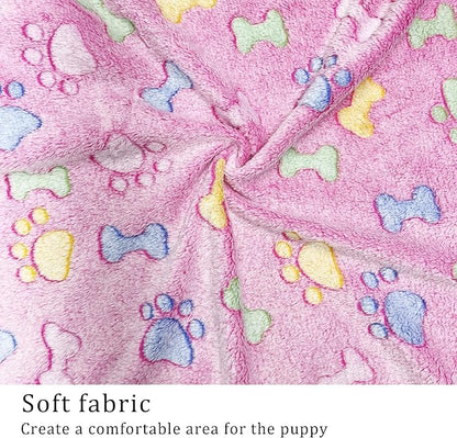 1 Pack 3 Blankets Super Soft Fluffy Premium Fleece Pet Blanket Flannel Paw - Image 6