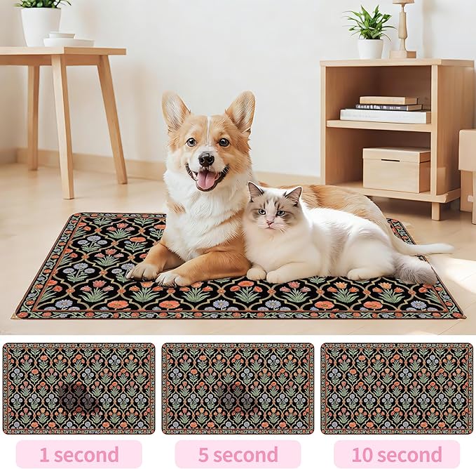 Pet Feeding Mat 20 x 12 Inch, Waterproof Non Slip Rubber Bowl Pad Mat - Image 5