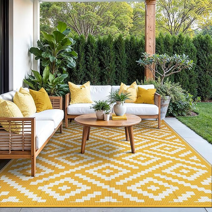 GENIMO Outdoor Rug for Patio Clearance, Lightweight Waterproof RV Camping Mat - Image 2