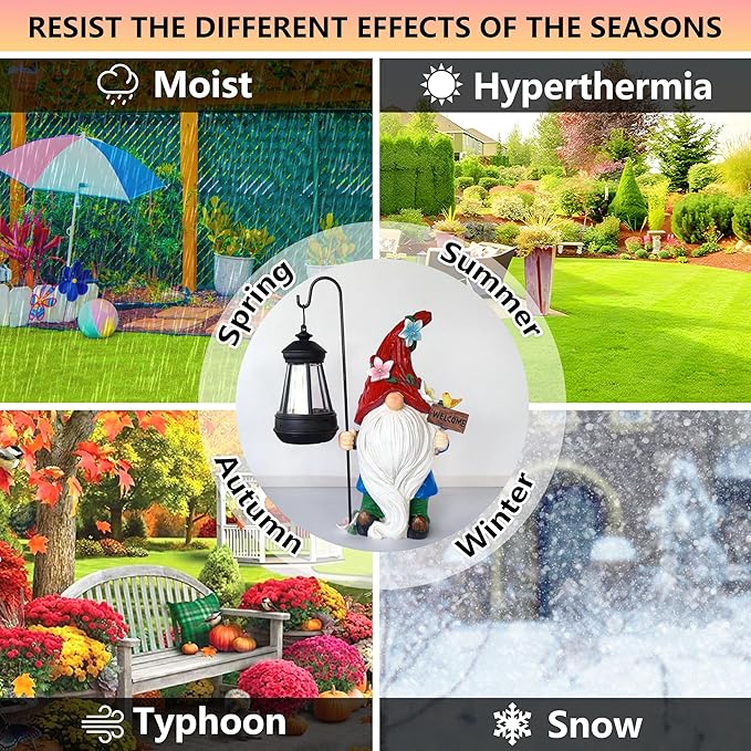 Solar Gnome Garden Statues Outdoor Décor - Image 8