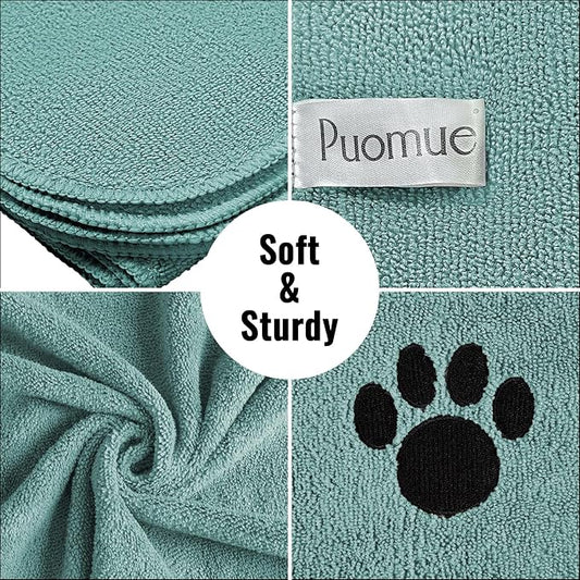 Microfiber Dog Towels for Drying Dogs, Super Absorbent and Soft Pet Grooming - Image 2