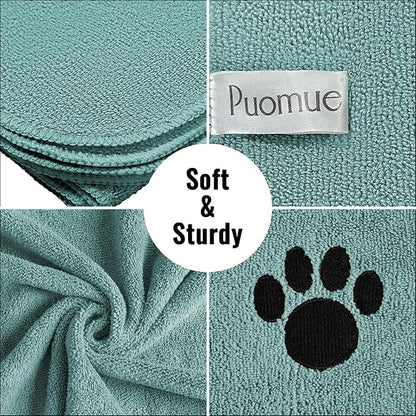 3 Pack Microfiber Dog Towels for Drying Dogs, Super Absorbent and Soft Pet - Image 2