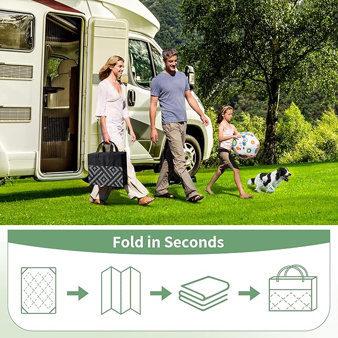 GENIMO Outdoor Rug for Patio Clearance, Reversible Plastic Camping Rugs - Image 6