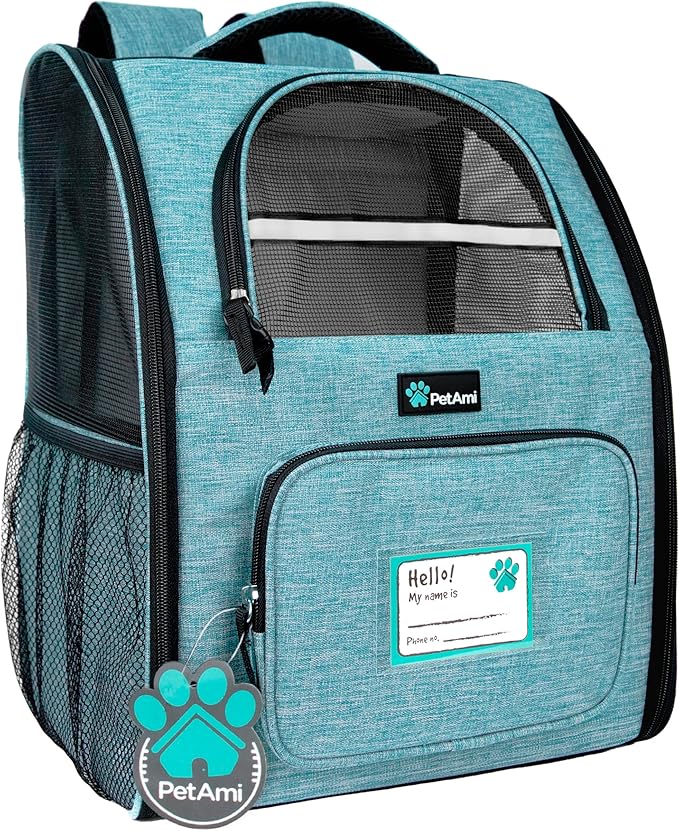 PetAmi Dog Backpack Carrier for Small Large Cat, Ventilated Pet Hiking Backpack by PetAmi